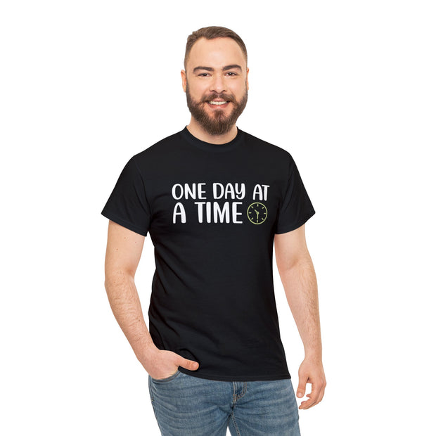 One Day at a Time Unisex Heavy Cotton Tee