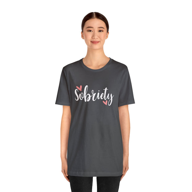 Sobriety Unisex Jersey Short Sleeve Tee