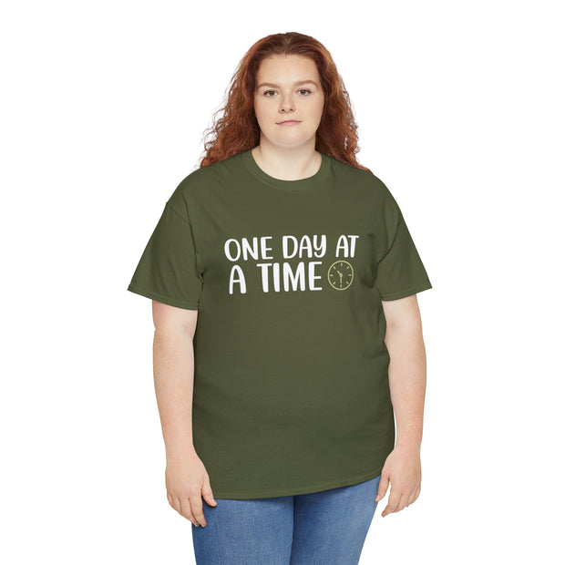 One Day at a Time Unisex Heavy Cotton Tee