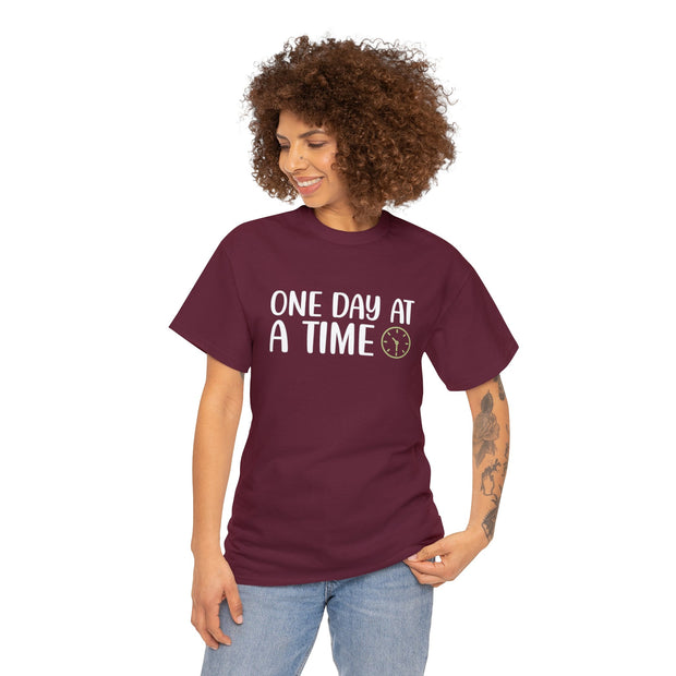 One Day at a Time Unisex Heavy Cotton Tee