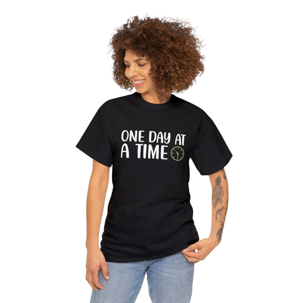 One Day at a Time Unisex Heavy Cotton Tee